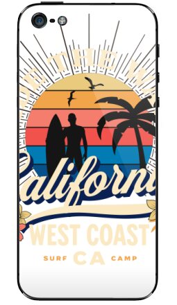 Серфинг на рассвете – Момент свободы и приключений - Виниловые наклейки на iPhone 5 - купить в Москве, страница 7