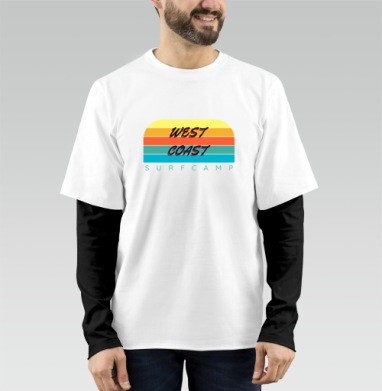 West Coast Surf Camp Летний Пляжный Отдых на Западном, Футболка мужская лонгслив OneOne