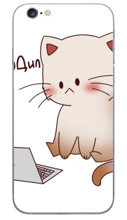 Стикер с милым виноватым котом «Я НАШКОДИЛ» - Виниловые наклейки на iPhone 6, 6s - купить в Москве, страница 7