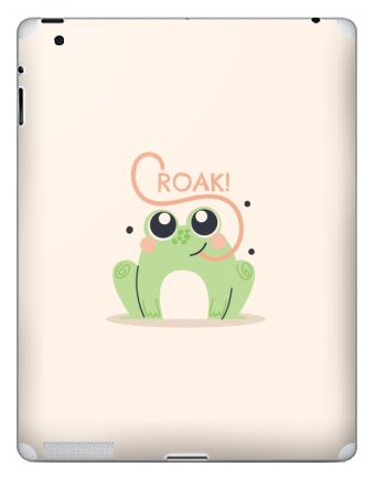 Милая лягушка с каллиграфическим языком «CROAK!» - Наклейки на iPad, страница 8