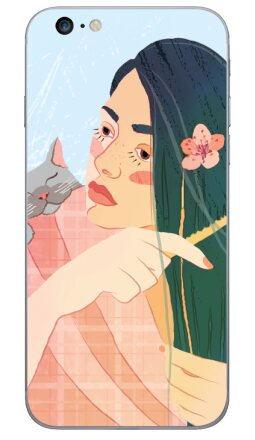 Девушка расчесывает длинные волосы - Виниловые наклейки на iPhone 6 plus - купить в Москве, страница 6