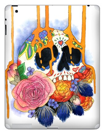 Яркий сахарный череп с цветами – Искусство жизни и памяти - Наклейки на iPad, страница 8