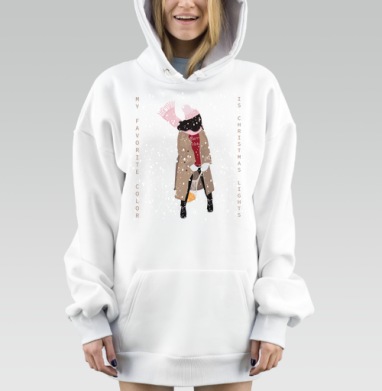 Теплая девушка с мандаринами в зимнем пальто и шарфе, Hoodie Mjhigh Dig, оверсайз, утепленная