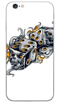 Дизайн с огненными костями — Игры со смертью - Виниловые наклейки на iPhone 6, 6s - купить в Москве, страница 5