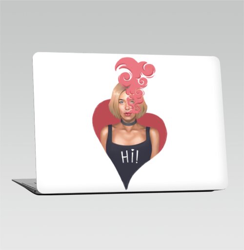Дерзкий портрет в стиле e-girl с розовым дымом - Наклейки на 2010-2017 – Macbook Air, страница 5
