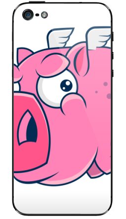 Летящий розовый поросенок — символ невозможного - Виниловые наклейки на iPhone 5 - купить в Москве, страница 4