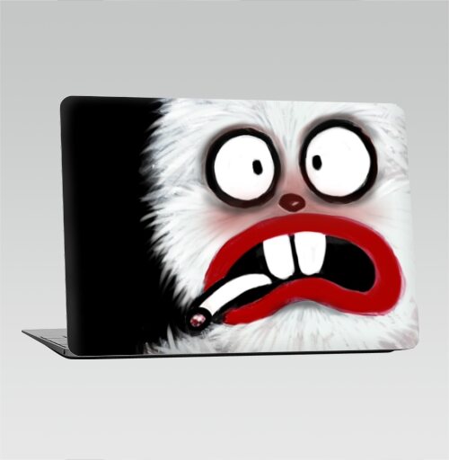 Антропоморфный кролик в шоке – цифровой арт - Наклейки на 2010-2017 – Macbook Air, страница 4