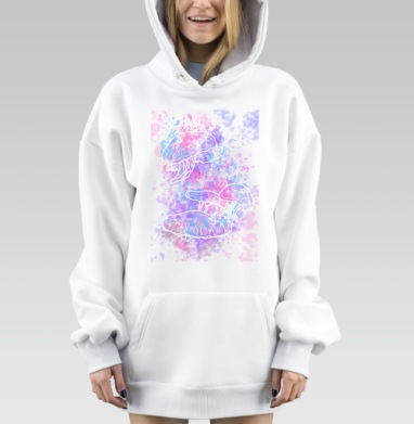 Медузы в океанской глубине на черном фоне, Hoodie Mjhigh Dig, оверсайз, утепленная