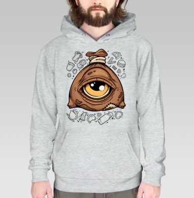 Большой Коричневый Мешок с Глазом Последние три слова, Толстовка меланж Regular