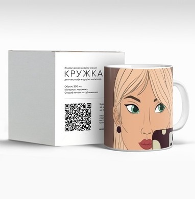 Девушка с зелеными глазами и аксессуарами Selfie Time - Магазин футболок jsartvector - Дизайнерские принты
