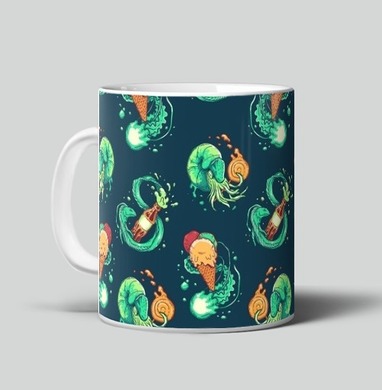 Морские медузы с мороженым и бутылками плавание под водой - Jack Finch STORE
