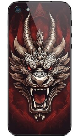 Голова дракона в яростном рыке – символ мощи и силы - Виниловые наклейки на iPhone 5 - купить в Москве, страница 3