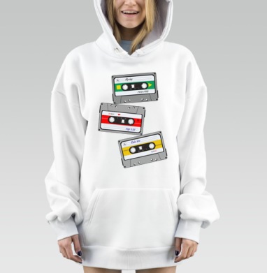 Ностальгия аудиокассет с музыкой хип хоп 80х Hits, Hoodie Mjhigh Dig, оверсайз, утепленная