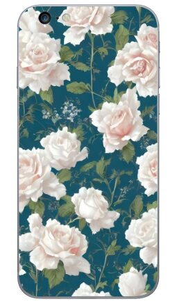 Пышные белые розы на бирюзовом фоне - Виниловые наклейки на iPhone 6 plus - купить в Москве, страница 6