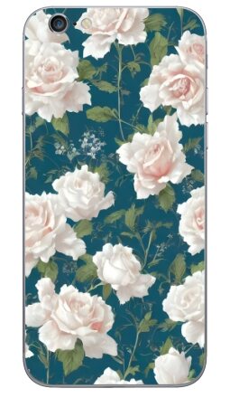 Пышные белые розы на бирюзовом фоне - Виниловые наклейки на iPhone 6, 6s - купить в Москве, страница 6