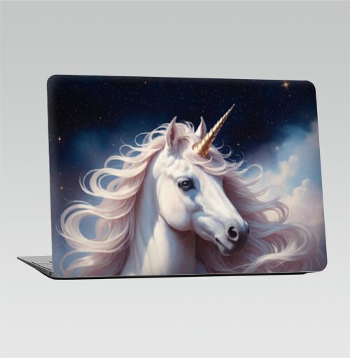 Величественный белый единорог с розовой гривой - Наклейки на 2010-2017 – Macbook Air, страница 3