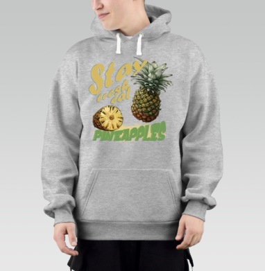 Свежий ананас с натуральной текстурой и надписями pineapples - Магазин футболок diprint - Дизайнерские принты