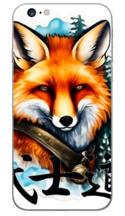 Портрет Лисы-Самурая в стиле Sticker Art - Виниловые наклейки на iPhone 6 plus - купить в Москве, страница 2