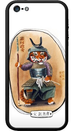 Тигрица-Самурай в стиле Укиё-э – Женская сила и честь - Бампер на iPhone 5, 5S