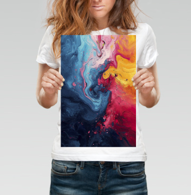 Энергия Цвета: Абстрактный Взрыв Краски Fluid Art - Купить постеры с принтом 