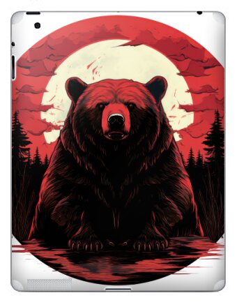 Медведь-дух леса в красном великолепии - Наклейки на iPad, страница 2