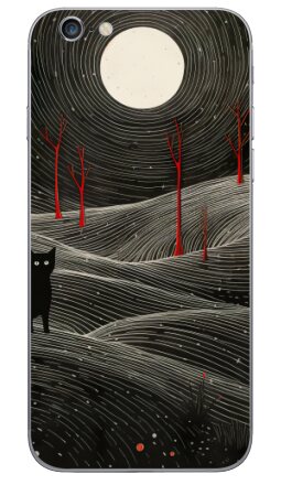Мистический кот и красный пейзаж в ночи - Виниловые наклейки на iPhone 6, 6s - купить в Москве, страница 4