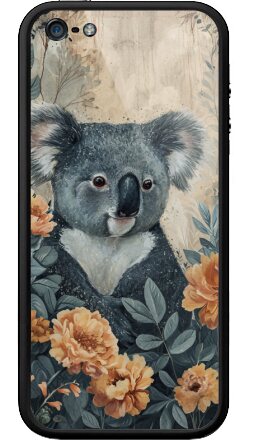 Медитативный портрет коалы в цветах - Бампер на iPhone 5, 5S, страница 4