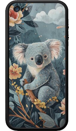 Уютная коала в сказочном лесу – цифровая живопись - Бампер на iPhone 5, 5S, страница 2