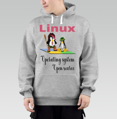 Два Пингвина Linux Операционная Система Свободный Исходный Код, Толстовка Mjhigh–Mel, утепленная