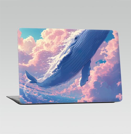 Красочный кит летящий в облаках - Наклейки на 2010-2017 – Macbook Air, страница 2