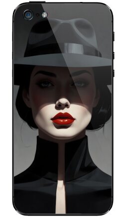 Нуар девушка - Виниловые наклейки на iPhone 5 - купить в Москве