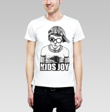 Стильный Монохромный Подросток В Очках KIDS JOY - Магазин футболок Sareksun - Дизайнерские принты