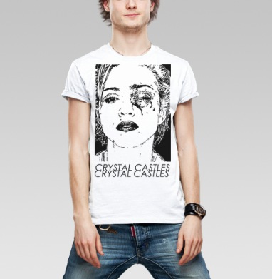 Crystal_castles_Black_Eye, Футболка мужская Base белая