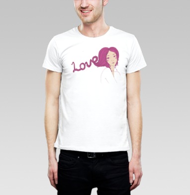 Love is in the hair  / Любовь в волосах, Футболка мужская Base белая