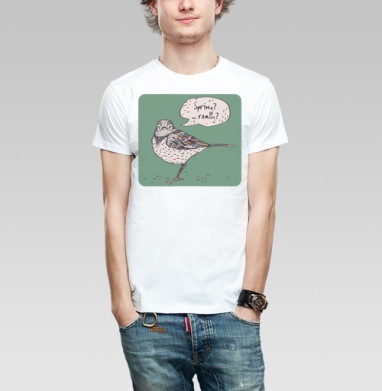 Spring bird / Весенняя птичка, Футболка мужская Base белая