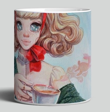 Tea Party Girl / Девочка с чаем в красном платье весна и волшебство - Магазин футболок alisblack