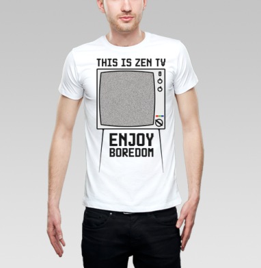 ZEN TV / Дзен ТВ, Футболка мужская Base белая
