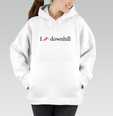 I love downhill – стильный принт для лыжников - Магазин футболок fokcha - Дизайнерские принты
