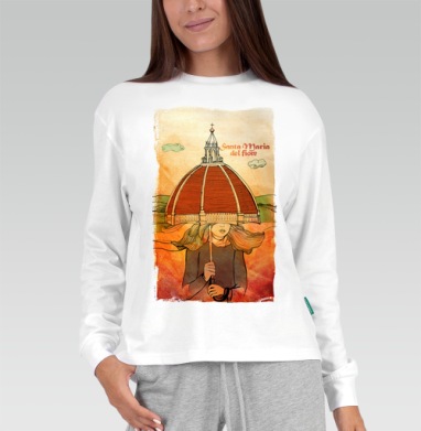 Уютная женщина под куполом Santa Maria del Fiore / Святая Мария Цветочная - Купить Товары с принтом 