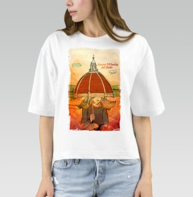 Уютная женщина под куполом Santa Maria del Fiore / Святая Мария Цветочная - Купить Товары с принтом 