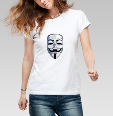 Anonymous / Анонимус, Футболка женская белая 180гр