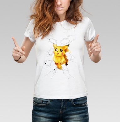 Pokemon, Футболка женская белая 180гр