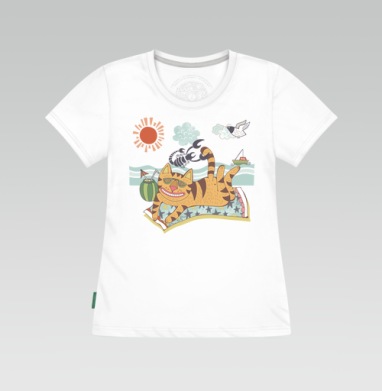 Summer! Sea! / Лето! Море!, Футболка женская белая 180гр