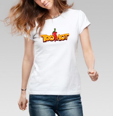 TooHot / СлишкомГорячо, Футболка женская белая 180гр