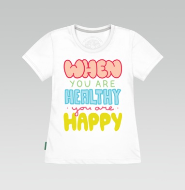 ЗОЖ, Футболка женская белая 180гр