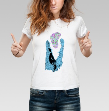 alligator / Аллигатор, Футболка женская белая 180гр