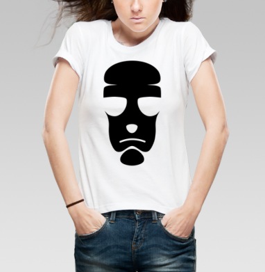 Shadow Face / Теневое лицо, Футболка женская белая 180гр