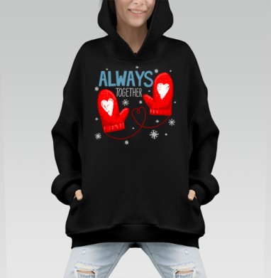 WARM - Hoodie Mono, черная, оверсайз, утепленная, страница 5