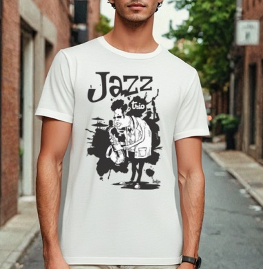 Jazz trio, Футболка мужская Base белая