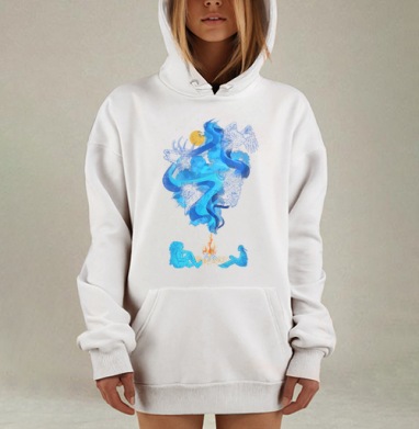 Беседа у костра, Hoodie Mjhigh Dig, оверсайз, утепленная